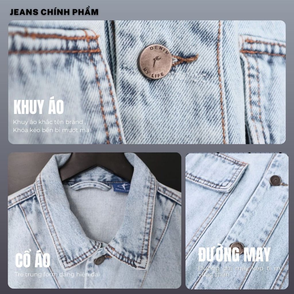 URBAN LIGHT BLUE JACKET, Denim Nam Nữ Phong Cách Streetwear Trẻ Trung Cá Tính (AJ20)