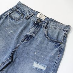 Quần Jeans Rách Gối Dust Fade Cá Tính, Form Ống Suông, Chất Denim Wash Bụi, Streetwear Cực Ngầu (QJ16)