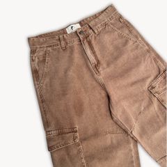 Quần Jeans Ống Rộng Nam Nữ Màu Nâu Đất Style Hàn Quốc, Quần Cargo Pant tôn dáng Denimmylife (QJ22)