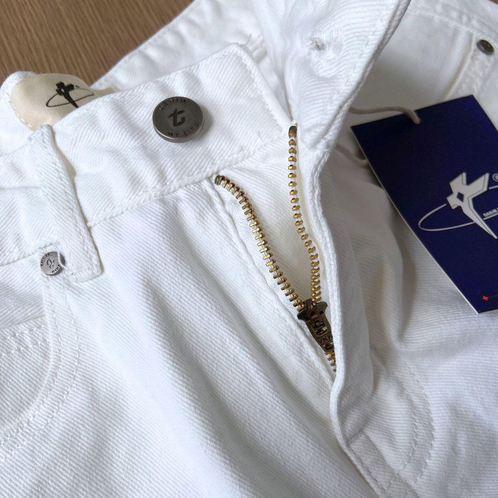Quần Short Pocket Denim Trắng form relax rộng vừa dài trên đầu gối - Denim My Life (QSJ06)