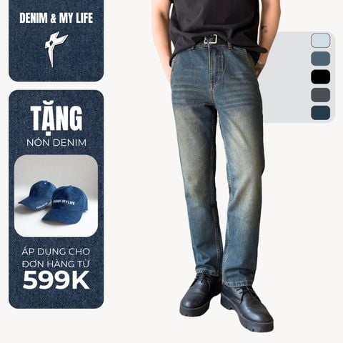 Quần Jeans Nam Form Regular Chất Denim Cotton DENIM MY LIFE (QJ01.1)