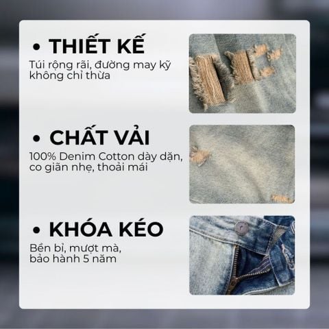 Quần Jeans Stone Wash Series DENIM & MY LIFE Form Loose Fit (QJ21)