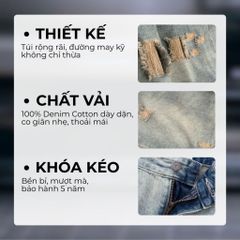 Quần Jeans Stone Wash Series DENIM & MY LIFE Form Loose Fit (QJ21)