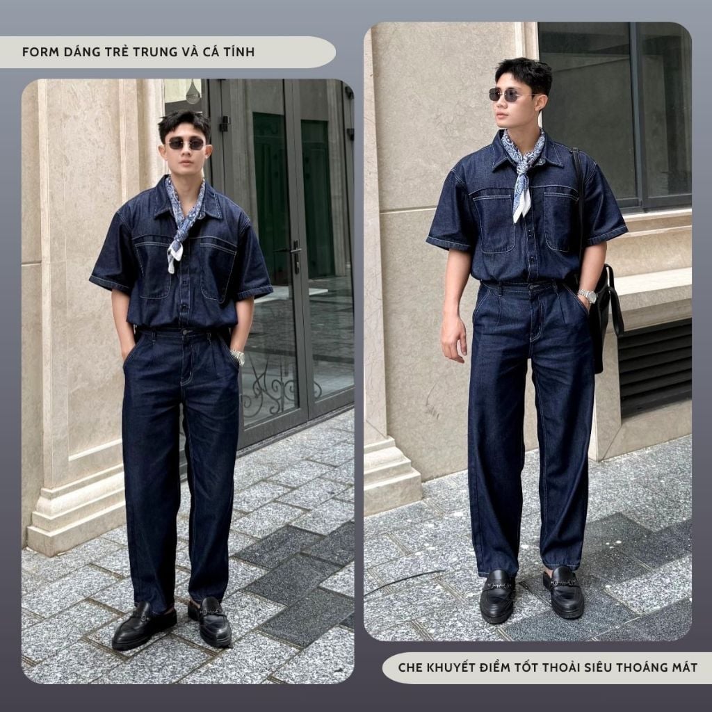 Bộ Jeans Denim SUPER LIGHT AND COOL DENIM & MY LIFE  Chất Denim Cotton Cao Cấp