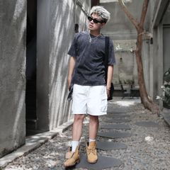 Quần Short Pocket Denim Trắng form relax rộng vừa dài trên đầu gối - Denim My Life (QSJ06)