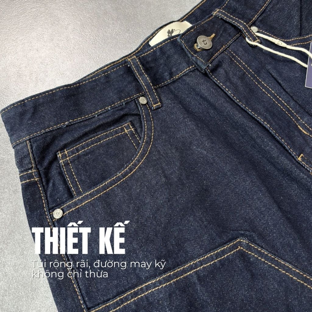 Quần short jean DENIM & MY LIFE unisex chất vải denim cotton hình thêu tỉ mỉ  (QSJ02)