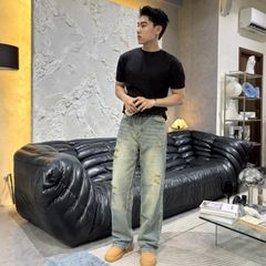 Quần Jeans Stone Wash DENIM & MY LIFE Nam Nữ Series Form Loose Fit (QJ21)