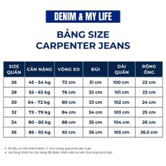 QUẦN CARPENTER JEAN DENIM & MY LIFE , ĐƯỜNG MAY NỔI BẬT, CHẤT DENIM DÀY CHUẨN TREND (QJ18)