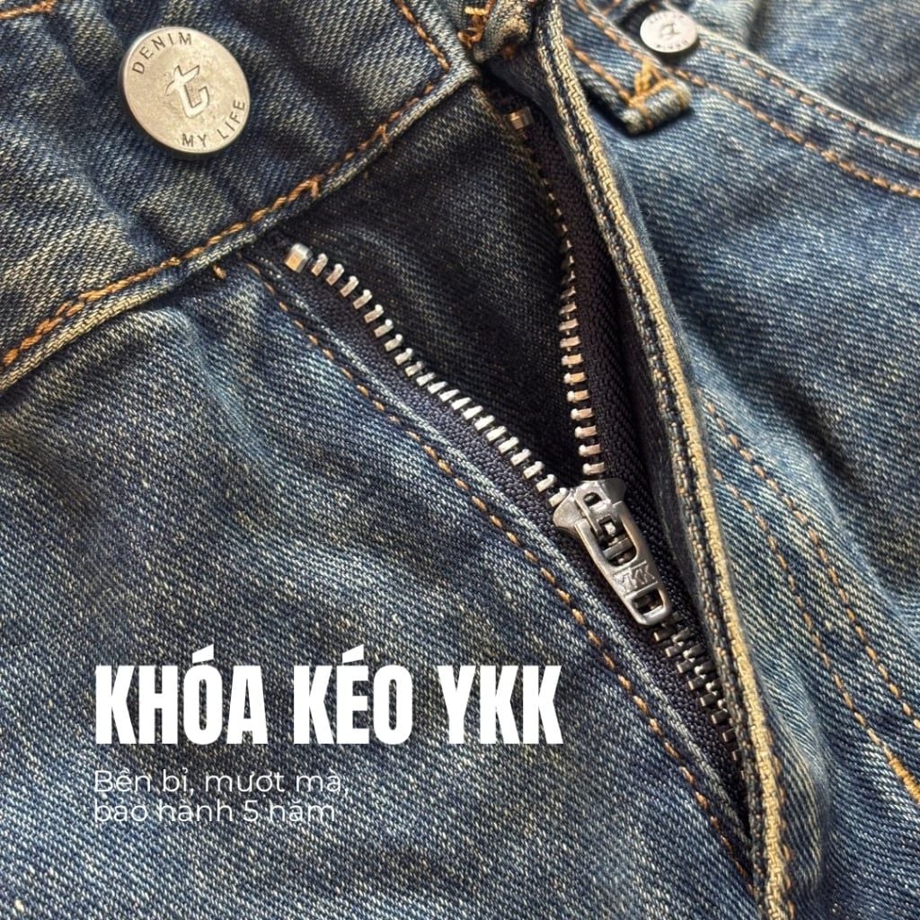 Quần Jeans Nam Form Cooper Fit DENIM & MY LIFE Chất Denim Cotton Cao cấp, Dày Dặn (QJ02)