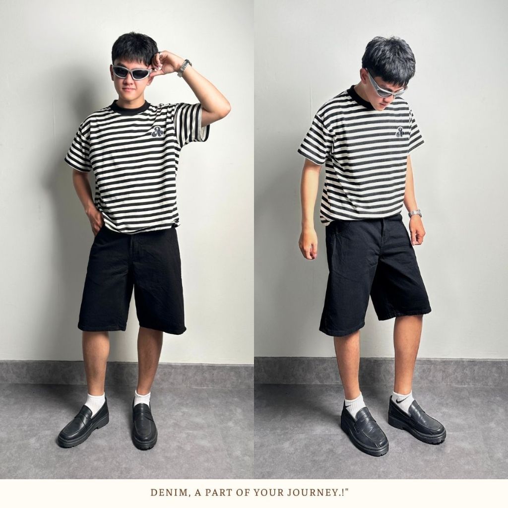 Quần Short Jean Baggy DENIM & MY LIFE nam nữ nhiều màu chất Cotton cao cấp