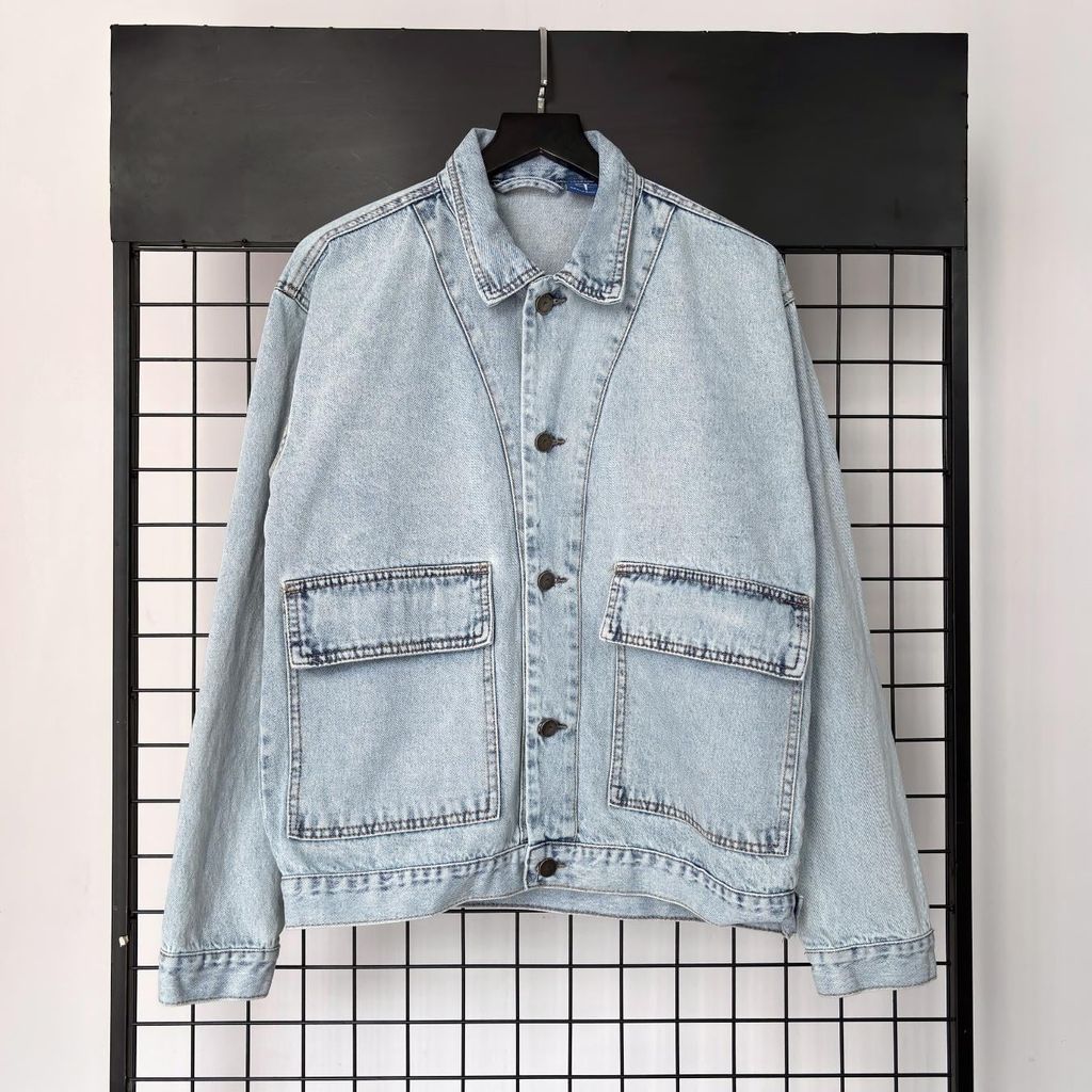 URBAN LIGHT BLUE JACKET, Denim Nam Nữ Phong Cách Streetwear Trẻ Trung Cá Tính (AJ20)