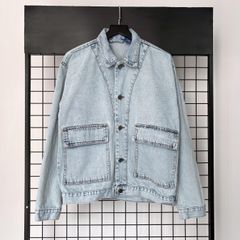 URBAN LIGHT BLUE JACKET, Denim Nam Nữ Phong Cách Streetwear Trẻ Trung Cá Tính (AJ20)