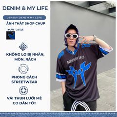 Áo thun JERSEY DENIM MY LIFE cao cấp unisex vải thun lưới mè dày dặn co giãn tốt