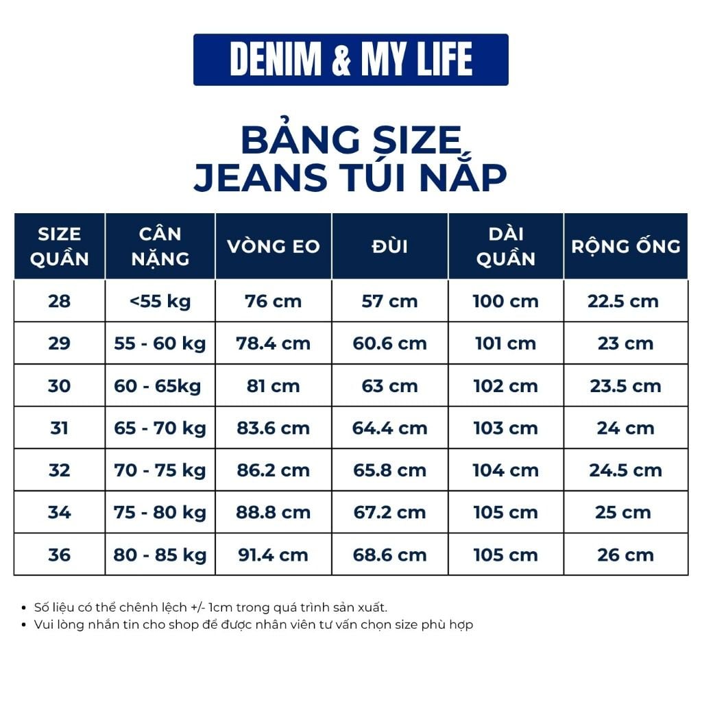 Quần jean nam phối viền DENIM & MY LIFE túi nắp ống suông streetwear, Straight Jean