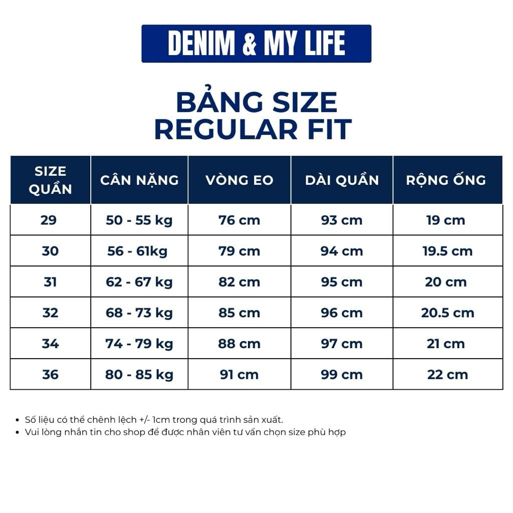 Quần Jeans Form Regular DENIM & MY LIFE Chất Denim Cotton Cao Cấp (QJ01)