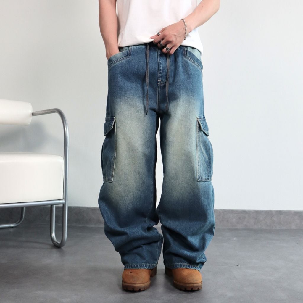 Quần jeans CARGO PANT DENIM & MY LIFE UNISEX (QJ14)