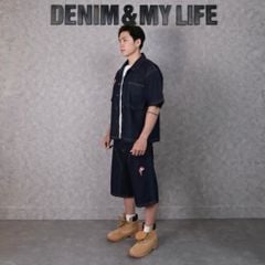 Quần short jean DENIM & MY LIFE unisex chất vải denim cotton hình thêu tỉ mỉ  (QSJ02)