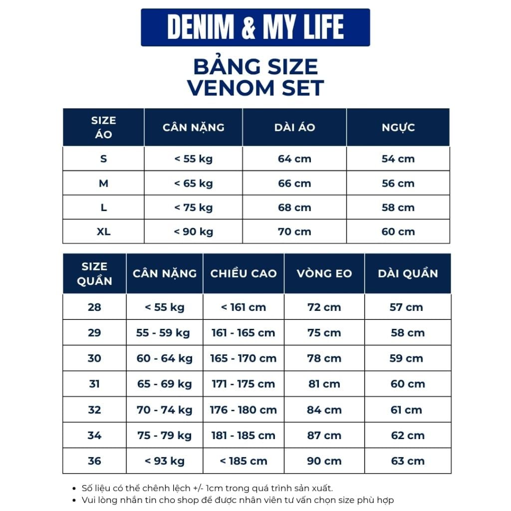 Bộ Short Jeans Venom DENIM & MY LIFE form Boxy Logo Thêu XANH NHẠT (SDN04)