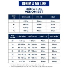 Bộ Short Jeans Venom DENIM & MY LIFE form Boxy Logo Thêu XANH NHẠT (SDN04)