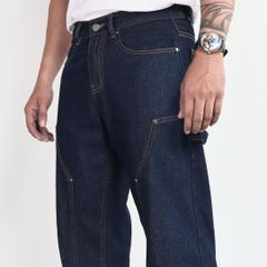 Quần Jean Nam Double Knee Nâu Chất Denim cotton Cao Cấp | Quần Jeans Nam Ống Suông Phong Cách Trẻ Trung Năng Động | Nam Nữ Đều phù Hợp( QJ03)