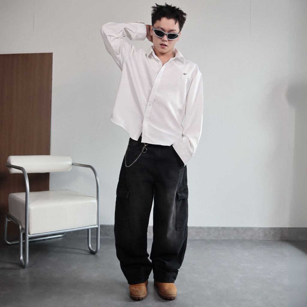Quần jeans CARGO PANT DENIM & MY LIFE UNISEX BLUE (QJ15)