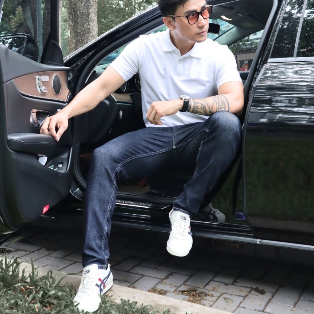 Quần Jeans Slim Fit Denim My Life vải Denim Cotton thoải mái, dáng chuẩn, co giãn thoải mái
