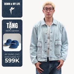 URBAN LIGHT BLUE JACKET, Denim Nam Nữ Phong Cách Streetwear Trẻ Trung Cá Tính (AJ20)