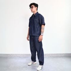 Quần Jeans DENIM & MY LIFE nam ống suông vải denim cotton (QJ13)