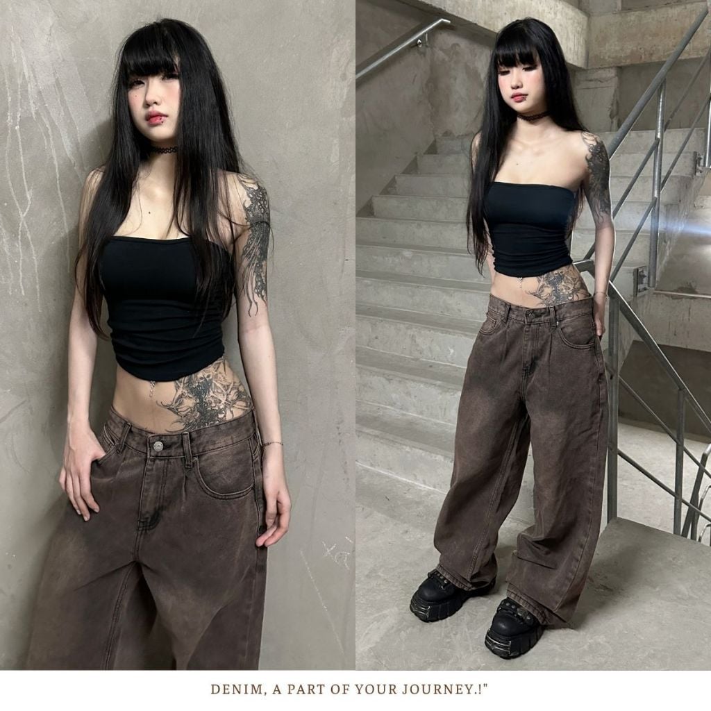 Quần Jeans Wide Leg Unisex Ống Rộng DENIM MY LIFE (QJ23.1)