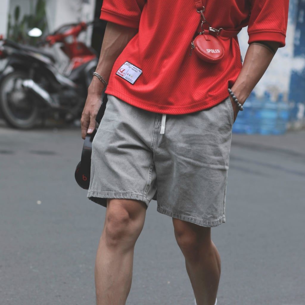Quần Short Jeans DENIM & MY LIFE UNISEX Nam Nữ Denim Cotton Cao Cấp