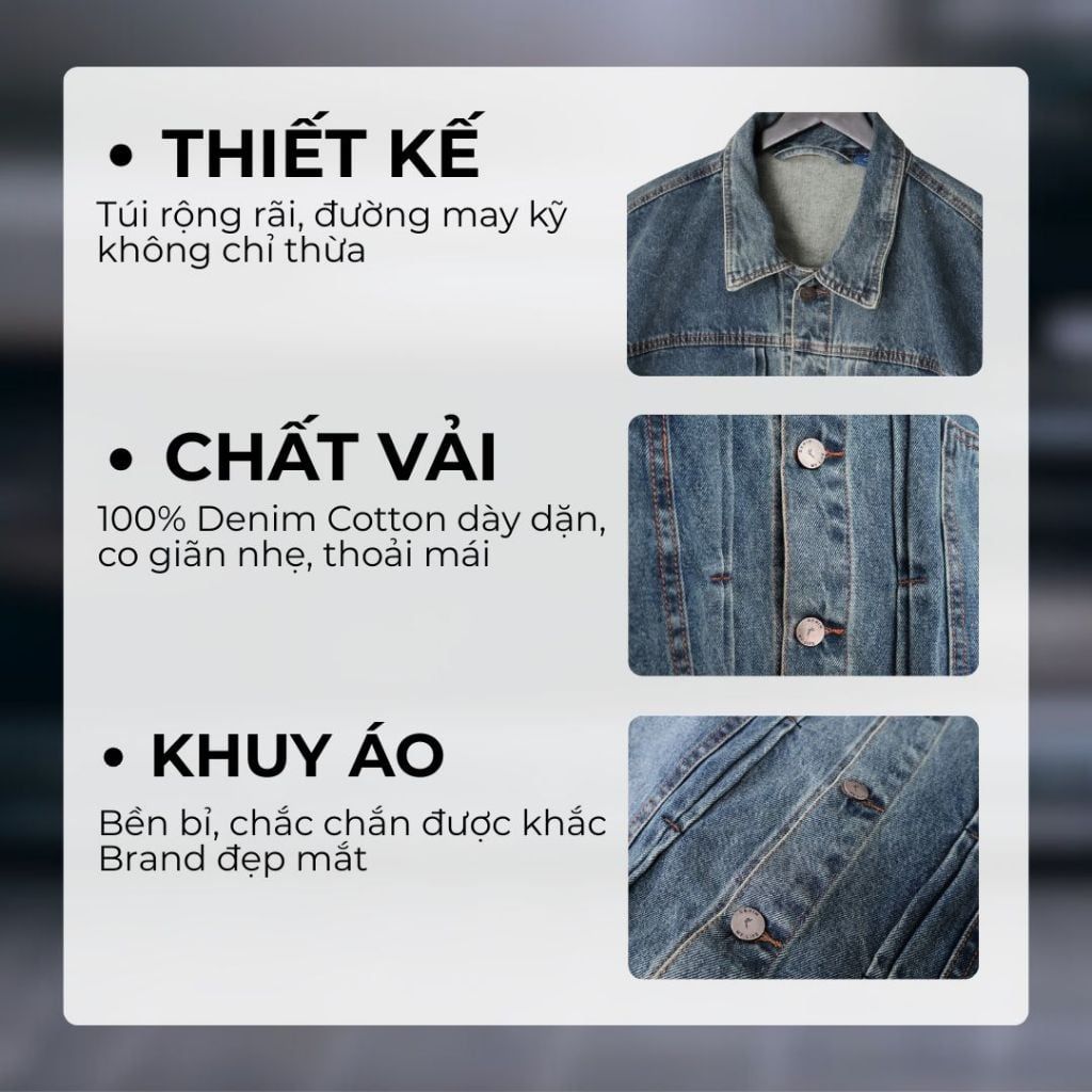 URBAN BLUE JACKET, Chất Denim Phong Cách Retro Vintage Dễ Phối Đồ (AJ19)