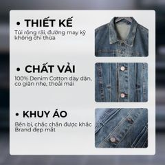 URBAN BLUE JACKET, Chất Denim Phong Cách Retro Vintage Dễ Phối Đồ (AJ19)