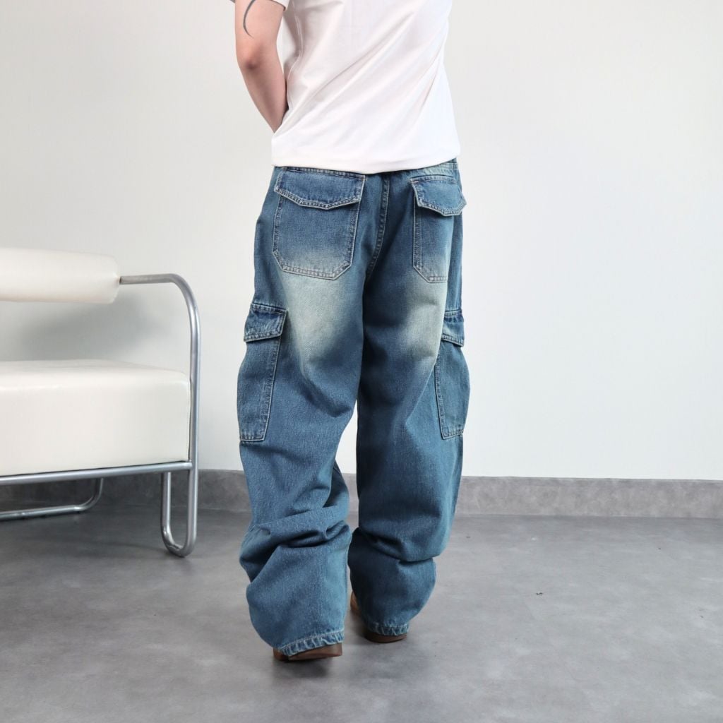 Quần jeans CARGO PANT DENIM & MY LIFE UNISEX (QJ14)