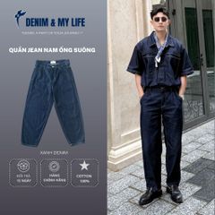 Quần Jeans DENIM & MY LIFE nam ống suông vải denim cotton (QJ13)