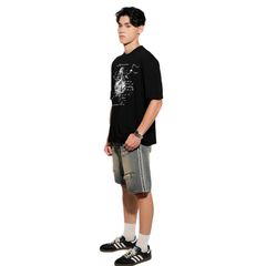 Quần short jeans STRIPED SHORT cao cấp, quần đùi bò thiết kế trẻ trung năng động