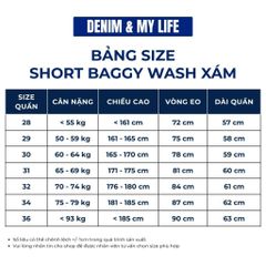 Quần Short Baggy Denim Wash Xám Khói DENIM MY LIFE (QSJ08)