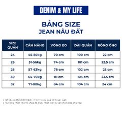 Quần Jeans Ống Rộng Nam Nữ Màu Nâu Đất Style Hàn Quốc, Quần Cargo Pant tôn dáng Denimmylife (QJ22)