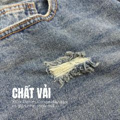 Quần Short Jeans DENIM & MY LIFE unisex wash rách, vải denim cotton dày dặn (QSJ05)