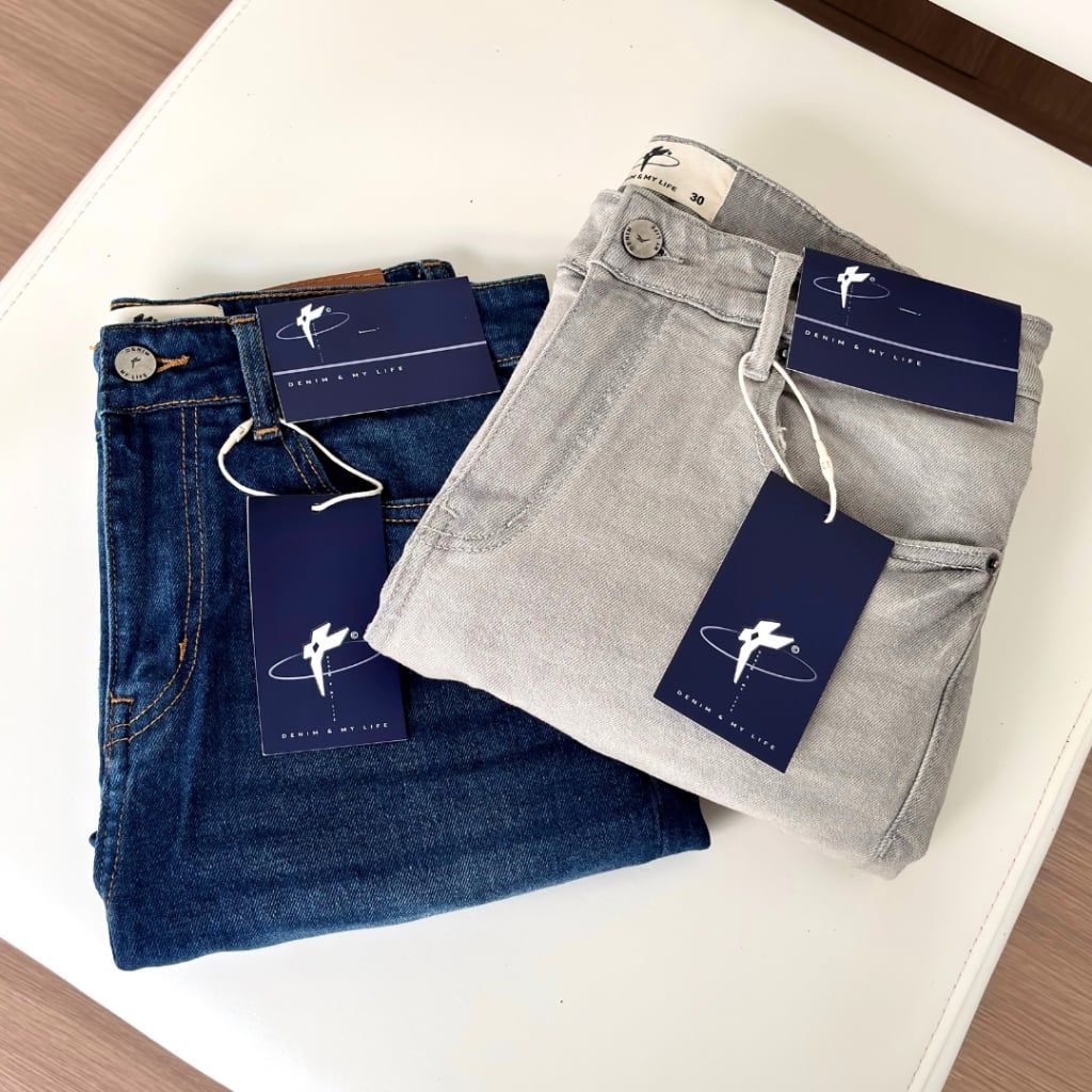 Quần Jeans Slim Fit Denim My Life vải Denim Cotton thoải mái, dáng chuẩn, co giãn thoải mái