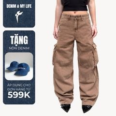 ( DEAL MỞ BÁN ) Quần Jeans Ống Rộng Nam Nữ , Quần Cargo Pant tôn dáng DENIM & MY LIFE (QJ22)