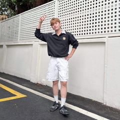 Quần Short Pocket Denim Trắng form relax rộng vừa dài trên đầu gối - Denim My Life (QSJ06)