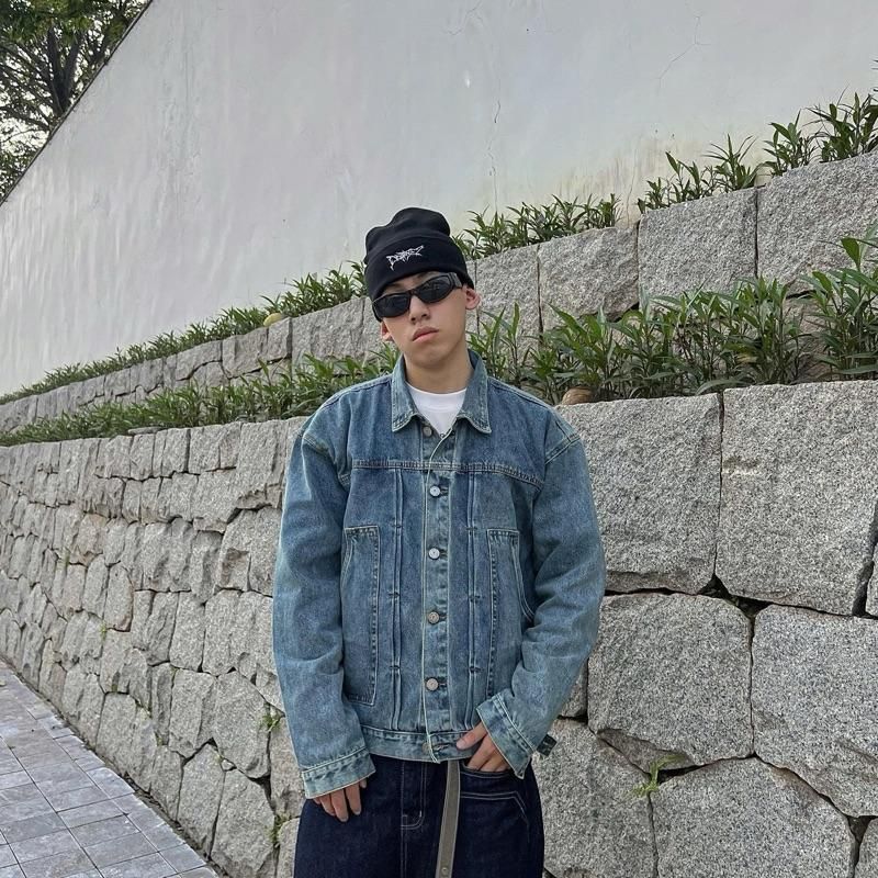 URBAN BLUE JACKET, Chất Denim Phong Cách Retro Vintage Dễ Phối Đồ (AJ19)