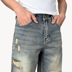 Quần Jeans Stone Wash DENIM & MY LIFE Nam Nữ Series Form Loose Fit (QJ21)