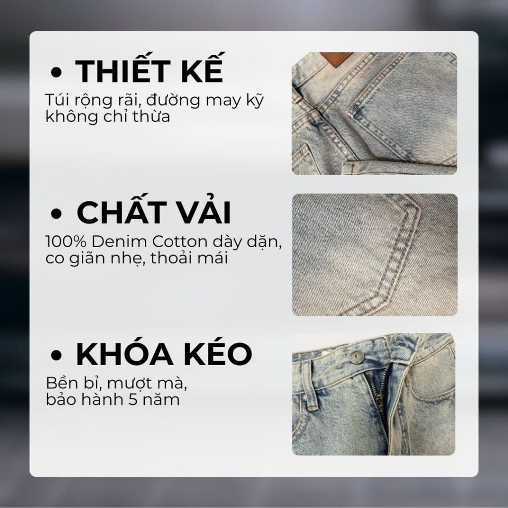 QUẦN JEAN BASIC ỐNG SUÔNG DENIM & MY LIFE, CHẤT DENIM MỀM, THIẾT KẾ DÁNG CHUẨN TREND (QJ17)