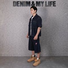Áo sơ mi tay ngắn DENIM & MY LIFE unisex denim form boxy chất vải denim cotton dày dặn (SM01)