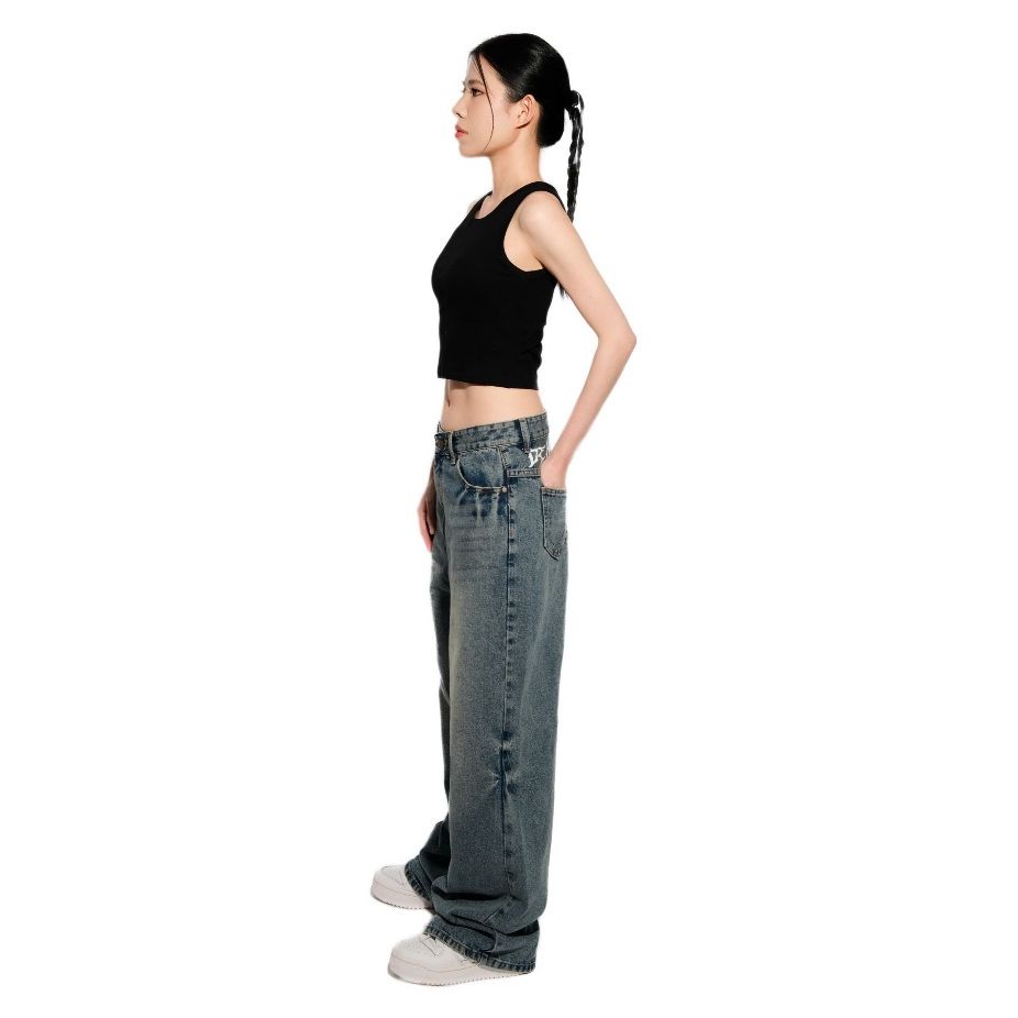 Quần jean nam nữ ống suông rộng DENIM MY LIFE QUẦN DÀI bò unisex mang đậm phong cách cá nhân