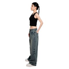 Quần jean nam nữ ống suông rộng DENIM MY LIFE QUẦN DÀI bò unisex mang đậm phong cách cá nhân