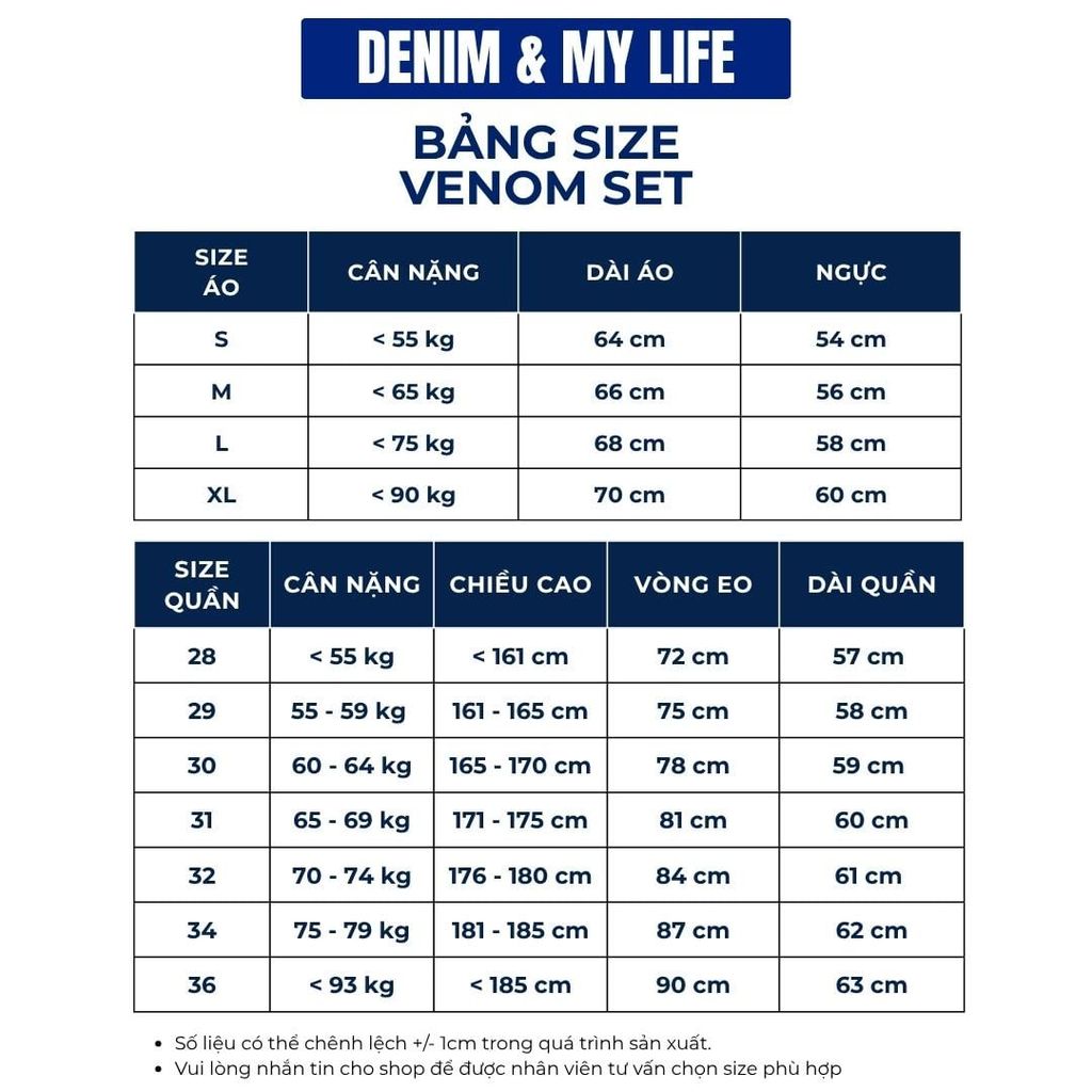 (SDN04) Bộ Short Jean Denim Venom Quần Short Baggy Áo Boxy hình thêu tỉ mỉ vải denim cotton - Denim My Life