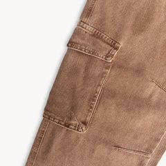 Quần Jeans Ống Rộng Nam Nữ Màu Nâu Đất Style Hàn Quốc, Quần Cargo Pant tôn dáng Denimmylife (QJ22)