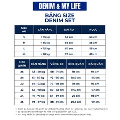 Bộ Jeans Denim SUPER LIGHT AND COOL DENIM & MY LIFE  Chất Denim Cotton Cao Cấp